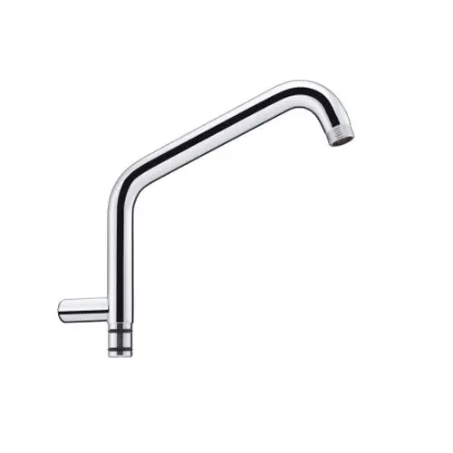 Hansgrohe Brausearm in chrom, mit geschwungenem Design und seitlichem Anschluss. Ideal für die Montage an Duschsystemen oder Armaturen.